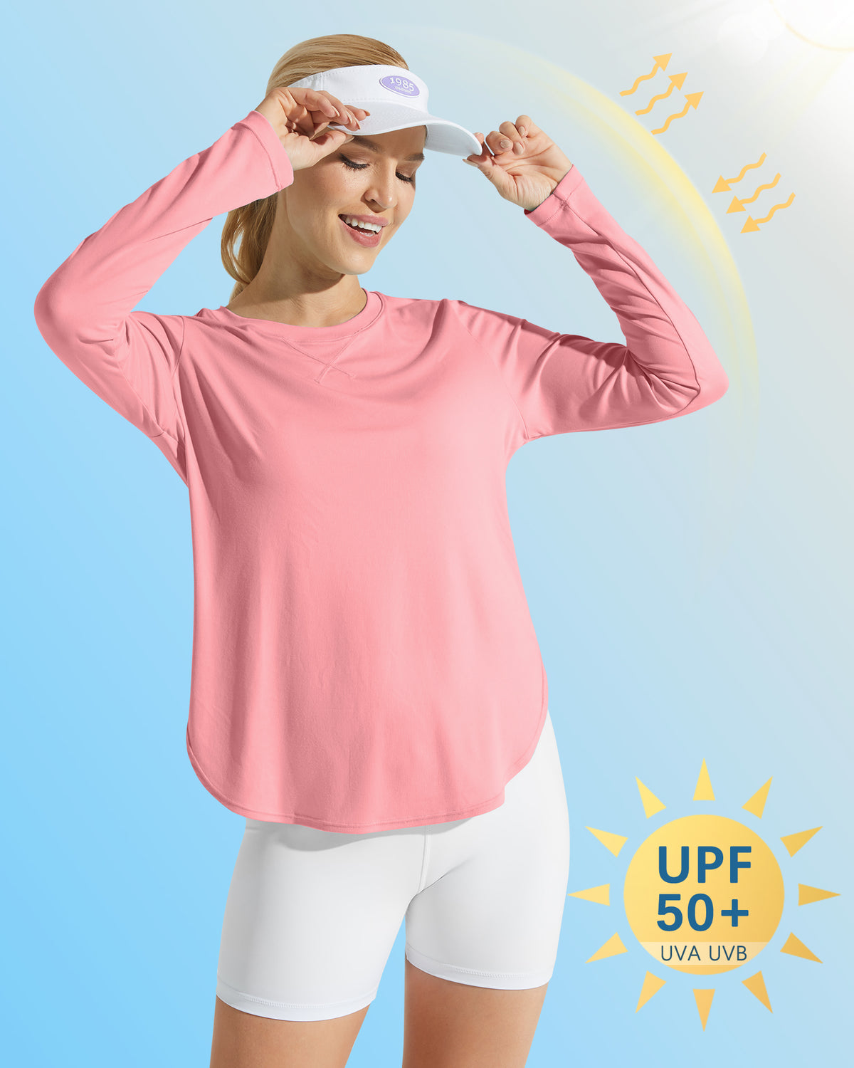 G4Free - Scoop Neck UV Sun Workout Long Sleeve -GF21B003BA-S
