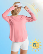 G4Free - Scoop Neck UV Sun Workout Long Sleeve -GF21B003BA-S