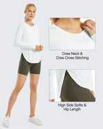 G4Free - Scoop Neck UV Sun Workout Long Sleeve -GF21B003BA-S