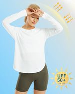 G4Free - Scoop Neck UV Sun Workout Long Sleeve -GF21B003BA-S