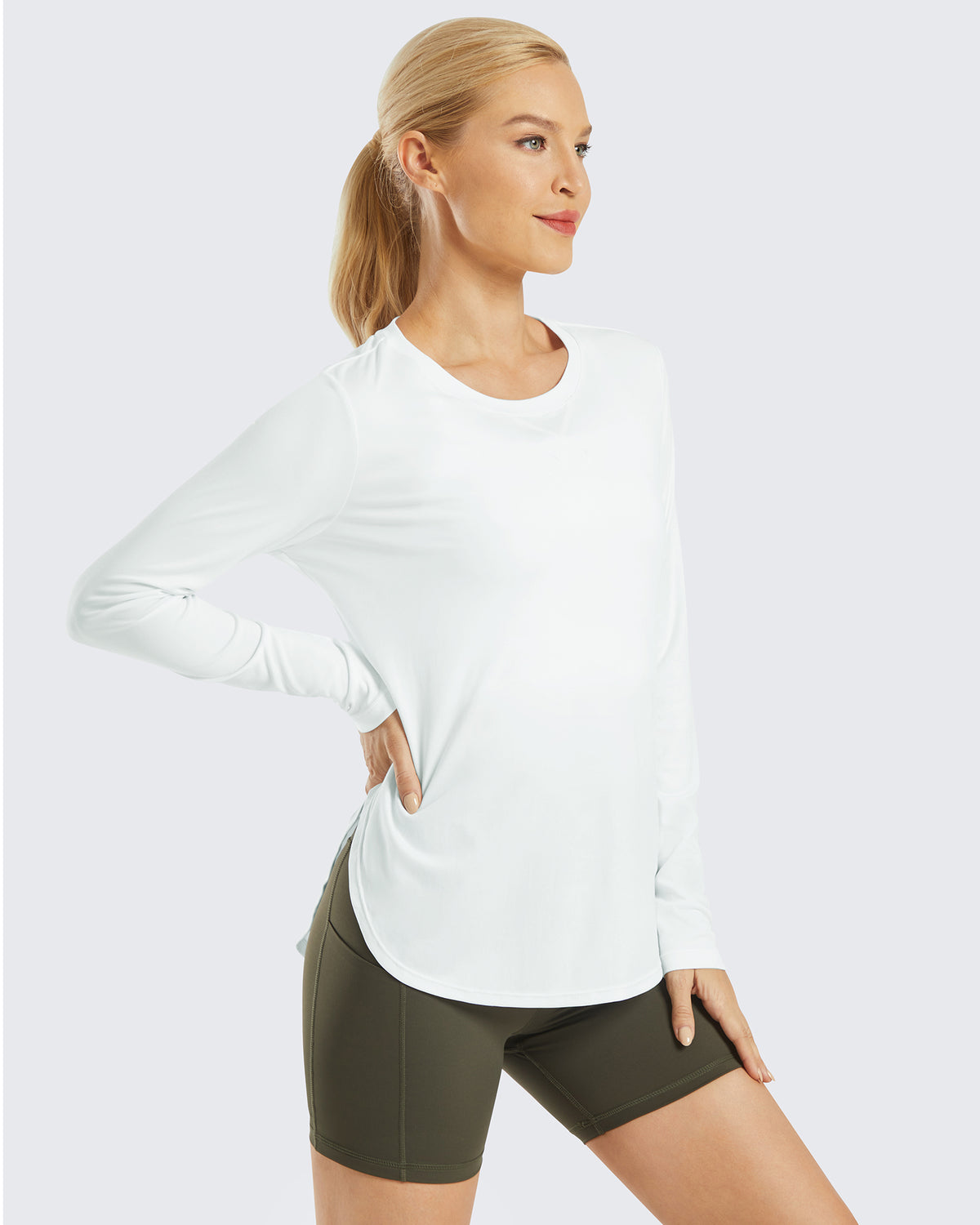 G4Free - Scoop Neck UV Sun Workout Long Sleeve -GF21B003BA-S