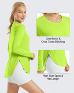 G4Free - Scoop Neck UV Sun Workout Long Sleeve -GF21B003BA-S