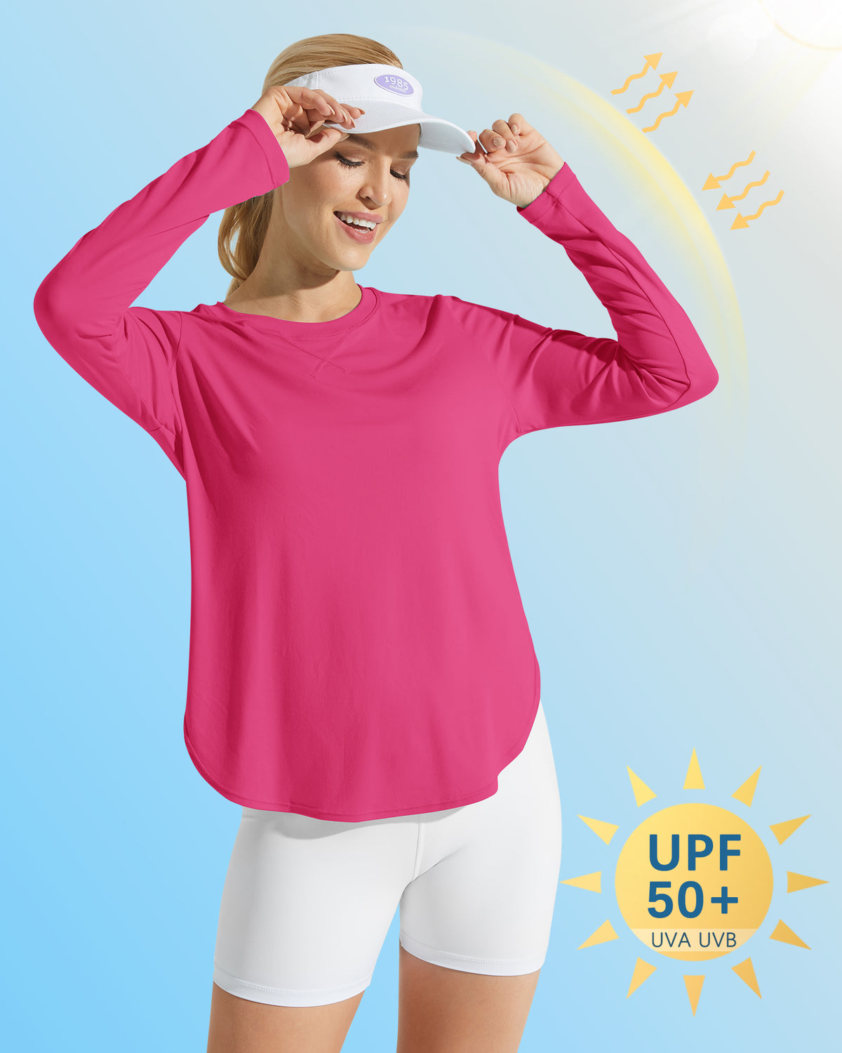 G4Free - Scoop Neck UV Sun Workout Long Sleeve -GF21B003BA-S