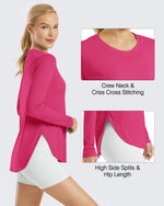 G4Free - Scoop Neck UV Sun Workout Long Sleeve -GF21B003BA-S