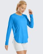 G4Free - Scoop Neck UV Sun Workout Long Sleeve -GF21B003BA-S