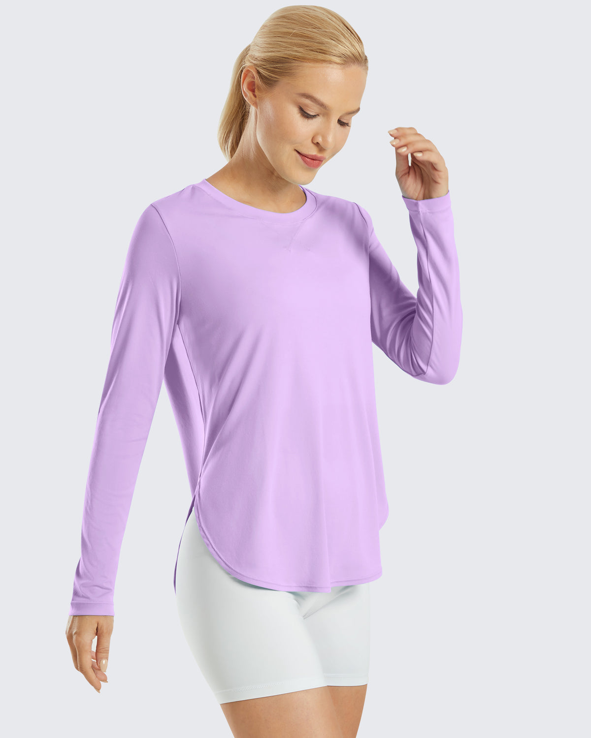 G4Free - Scoop Neck UV Sun Workout Long Sleeve -GF21B003BA-S