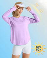 G4Free - Scoop Neck UV Sun Workout Long Sleeve -GF21B003BA-S