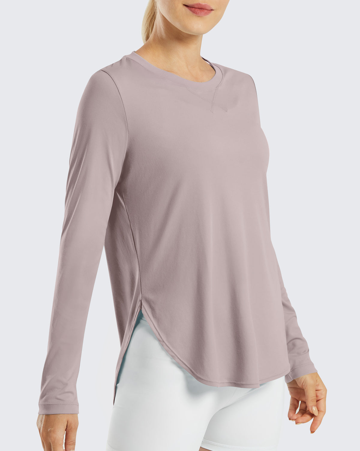 G4Free - Scoop Neck UV Sun Workout Long Sleeve Tops -GF21B003TA-S