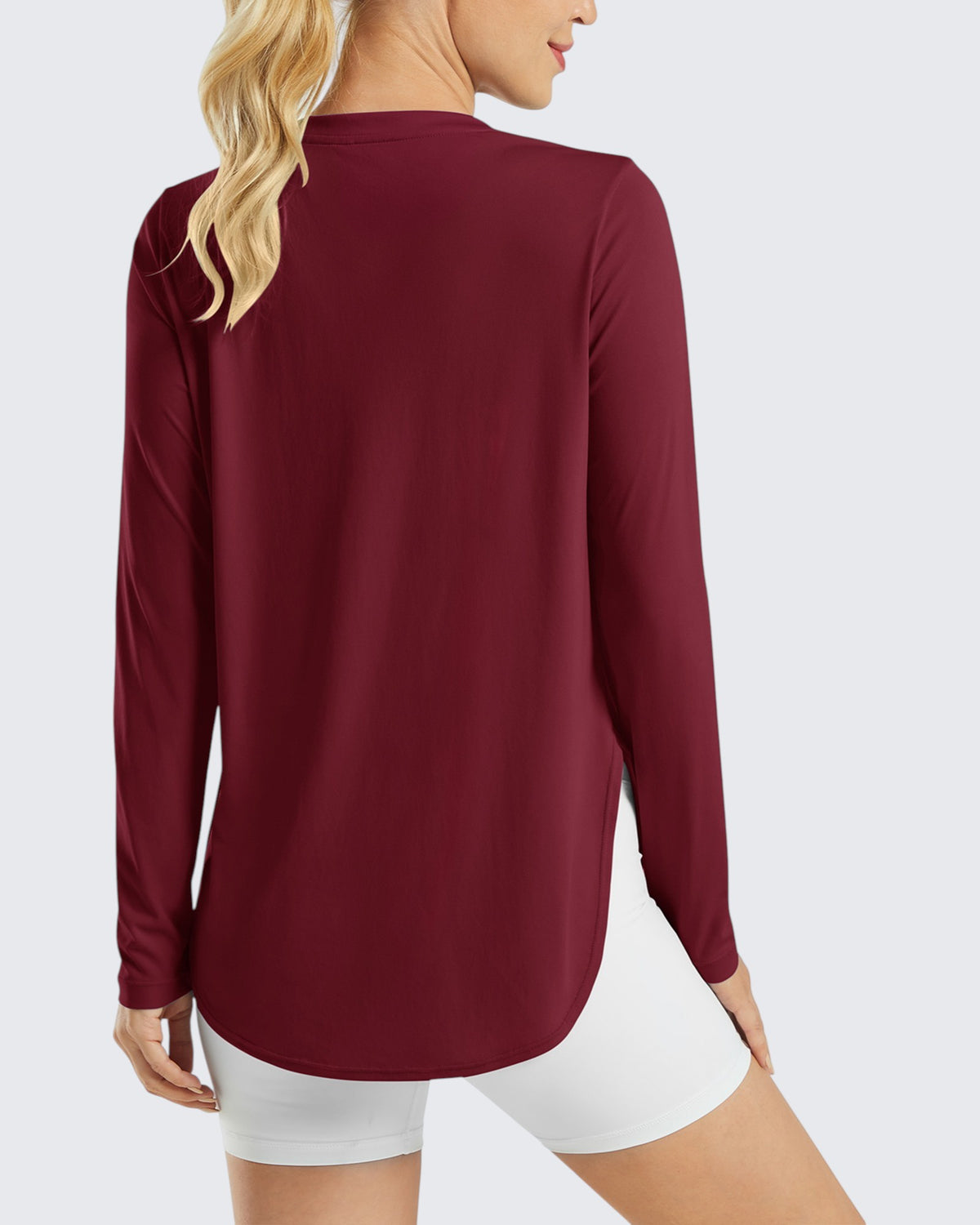 G4Free - Scoop Neck UV Sun Workout Long Sleeve Tops -GF21B003UA-S