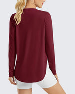 G4Free - Scoop Neck UV Sun Workout Long Sleeve Tops -GF21B003UA-S