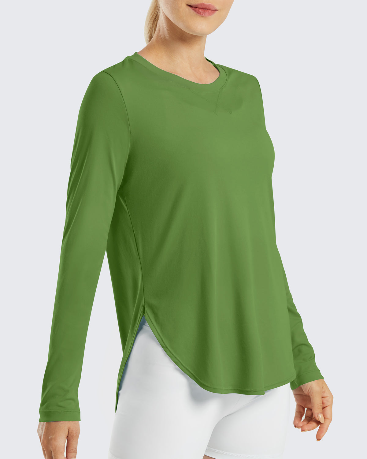 G4Free - Scoop Neck UV Sun Workout Long Sleeve Tops -GF21B003UA-S