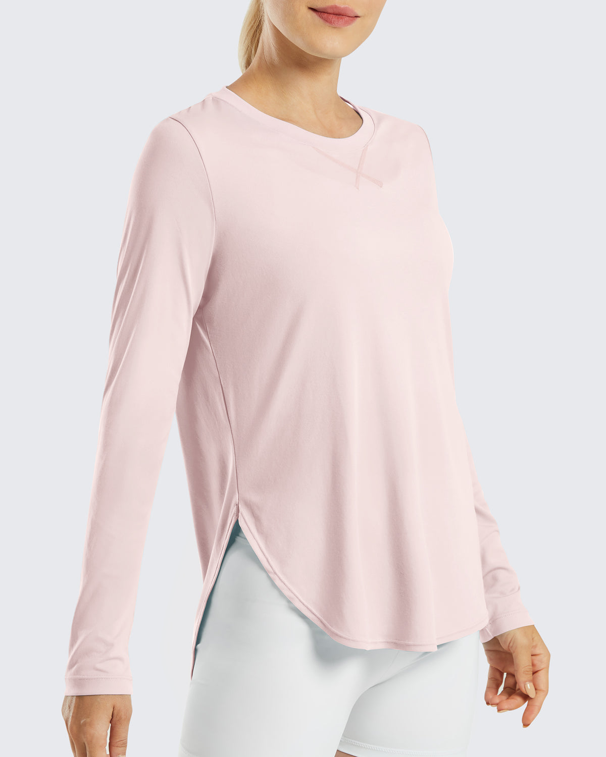 G4Free - Scoop Neck UV Sun Workout Long Sleeve Tops -GF21B003UA-S