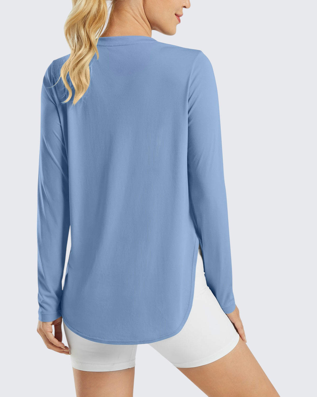 G4Free - Scoop Neck UV Sun Workout Long Sleeve Tops -GF21B003UA-S