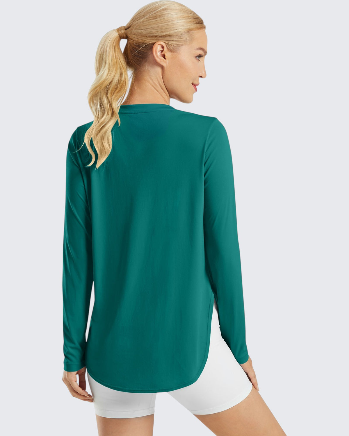 G4Free - Scoop Neck UV Sun Workout Long Sleeve Tops -GF21B003UA-S