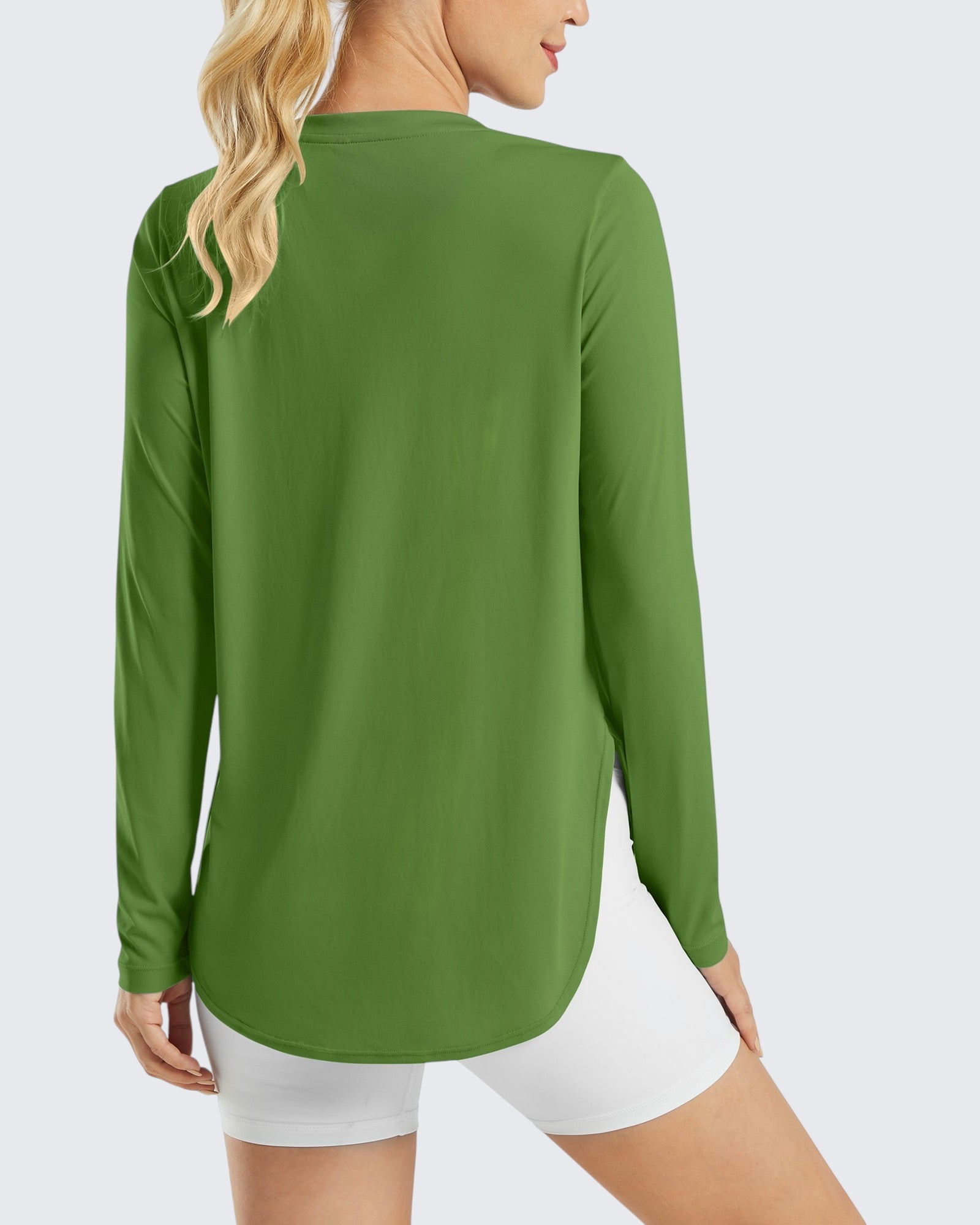 G4Free - Scoop Neck UV Sun Workout Long Sleeve Tops -GF21B003UA-S