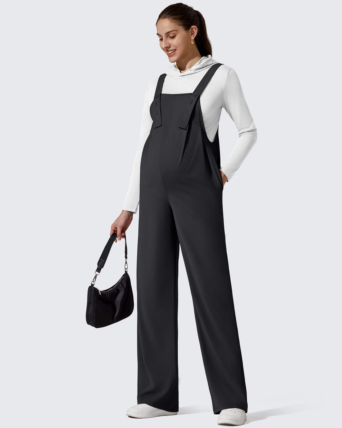 G4Free - ShiftReady Adjustable Strap Maternity Jumpsuit Pants -GF25PY751AF-XS
