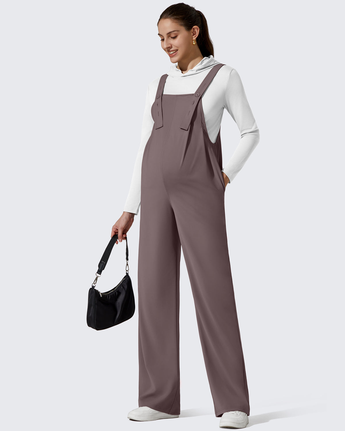 G4Free - ShiftReady Adjustable Strap Maternity Jumpsuit Pants -GF25PY751AF-XS
