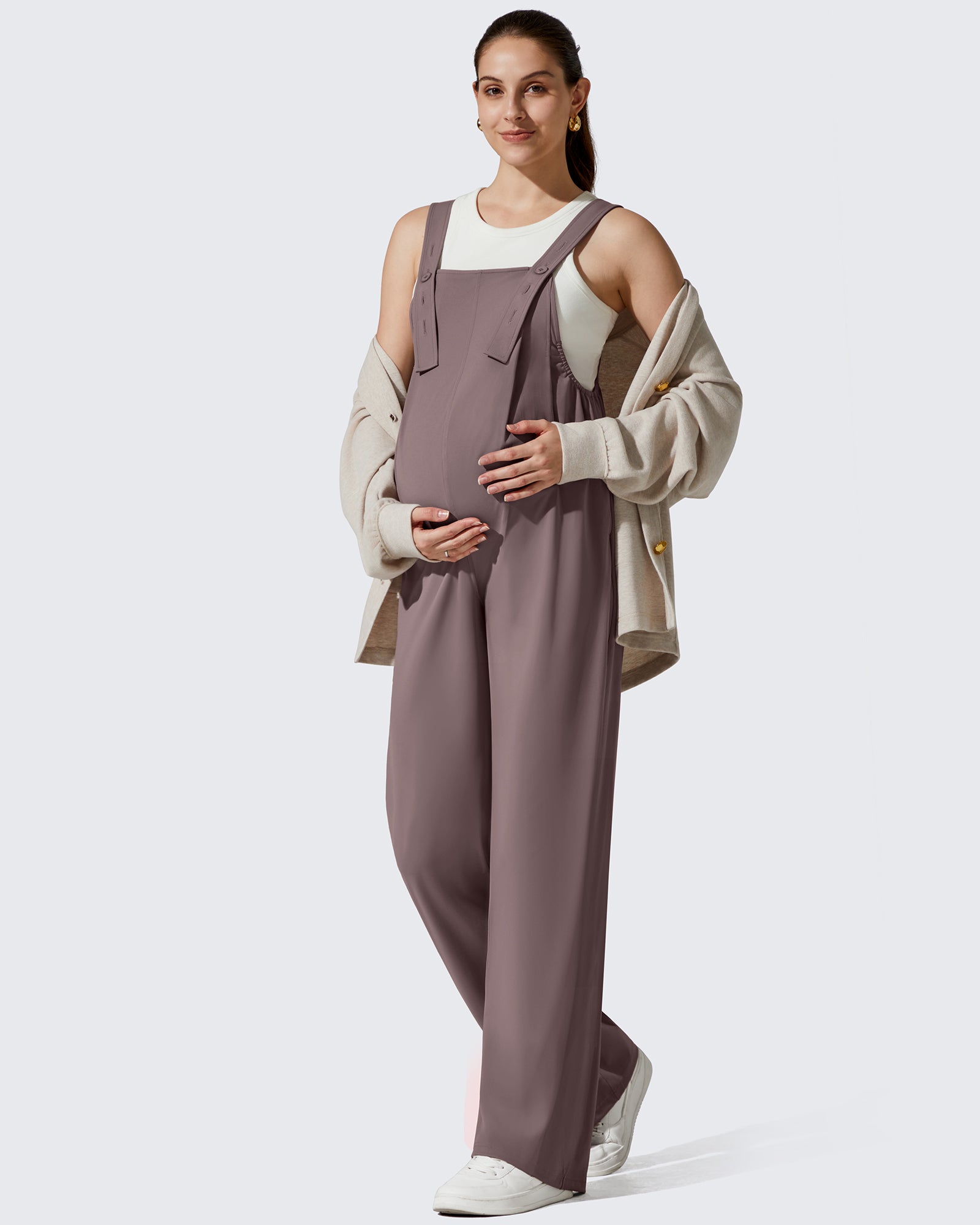 G4Free - ShiftReady Adjustable Strap Maternity Jumpsuit Pants -GF25PY751AF-XS