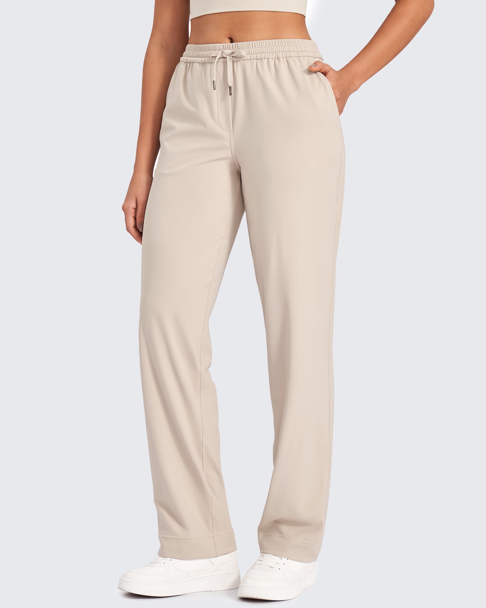 G4Free - ShiftReady Business Drawstrings Straight Pants -GF24J250BA-S