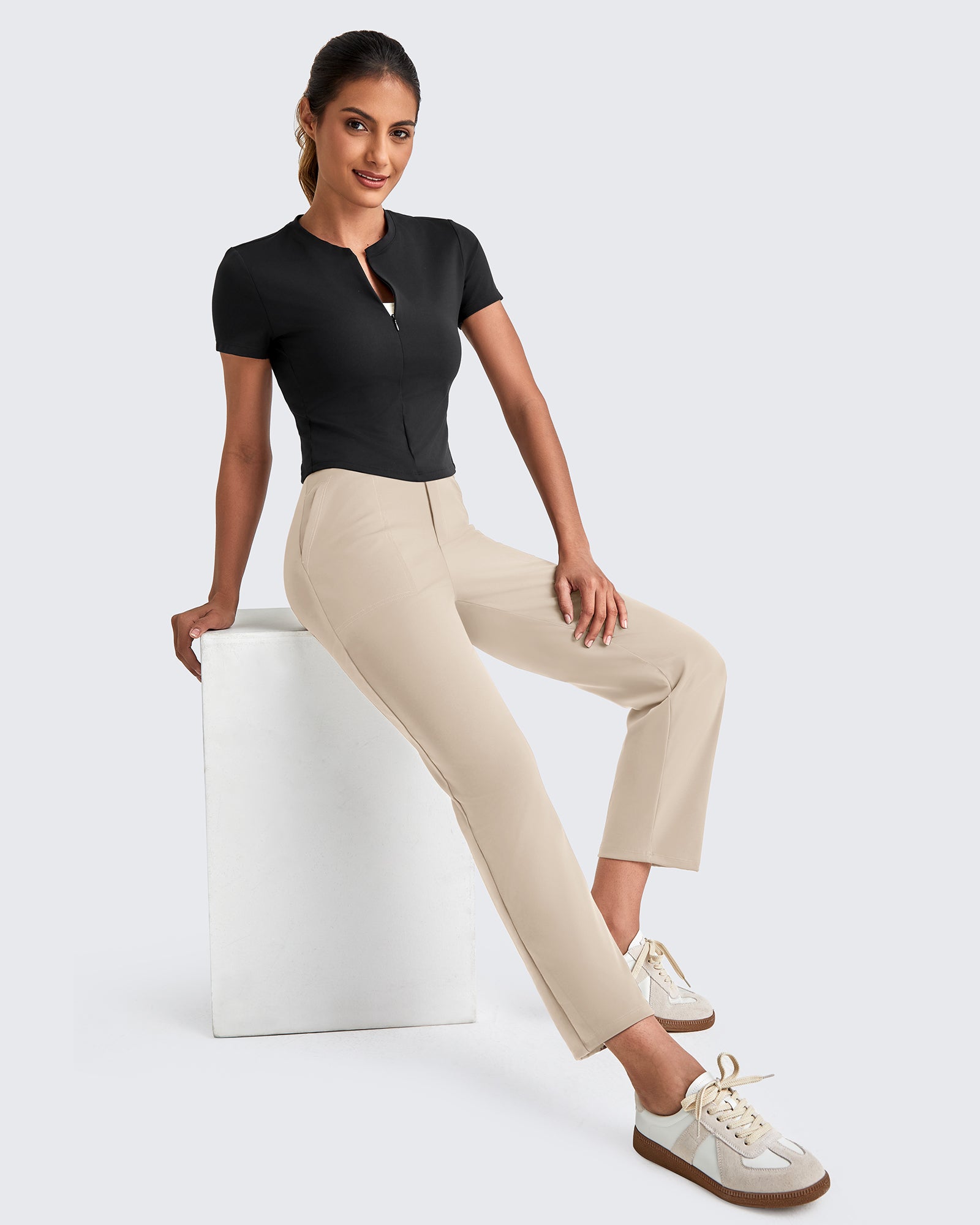 G4Free - ShiftReady Crop Business Casual Work Pants -GF25D417CA-S