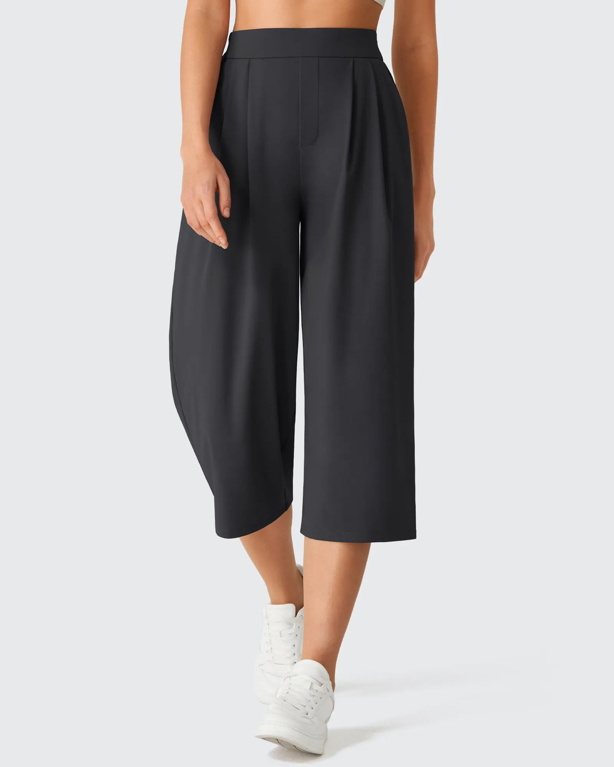 G4Free - ShiftReady Elastic Waist Wide Leg Capri Pants 18'' -GF26J897A001F-XS