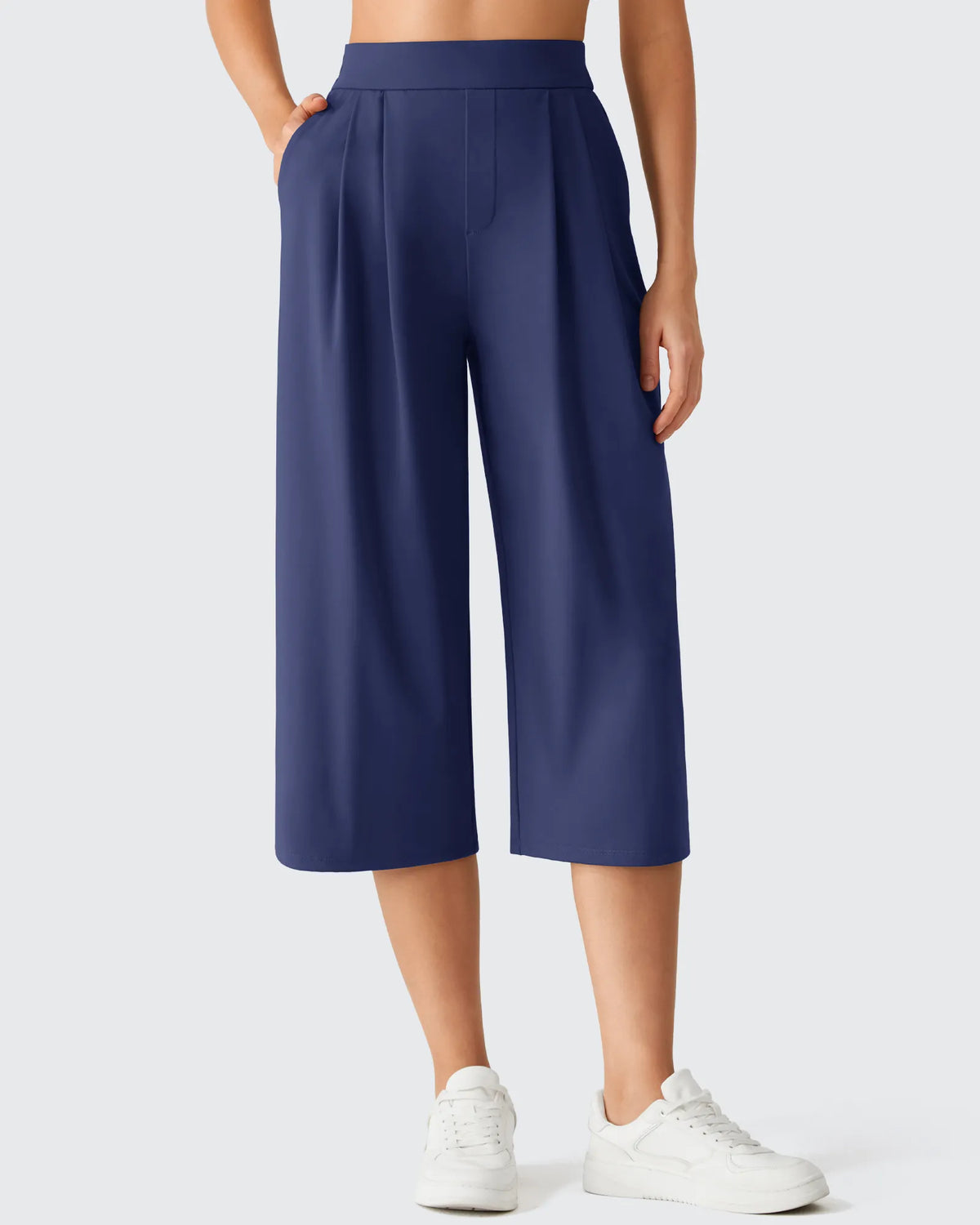 G4Free - ShiftReady Elastic Waist Wide Leg Capri Pants 18'' -GF26J897C007F-XS