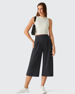 G4Free - ShiftReady Elastic Waist Wide Leg Capri Pants 18'' -GF26J897C007F-XS