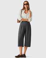 G4Free - ShiftReady Elastic Waist Wide Leg Capri Pants 18'' -GF26J897C007F-XS