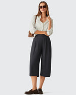 G4Free - ShiftReady Elastic Waist Wide Leg Capri Pants 18'' -GF26J897C007F-XS