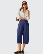 G4Free - ShiftReady Elastic Waist Wide Leg Capri Pants 18'' -GF26J897C007F-XS