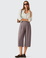 G4Free - ShiftReady Elastic Waist Wide Leg Capri Pants 18'' -GF26J897C007F-XS