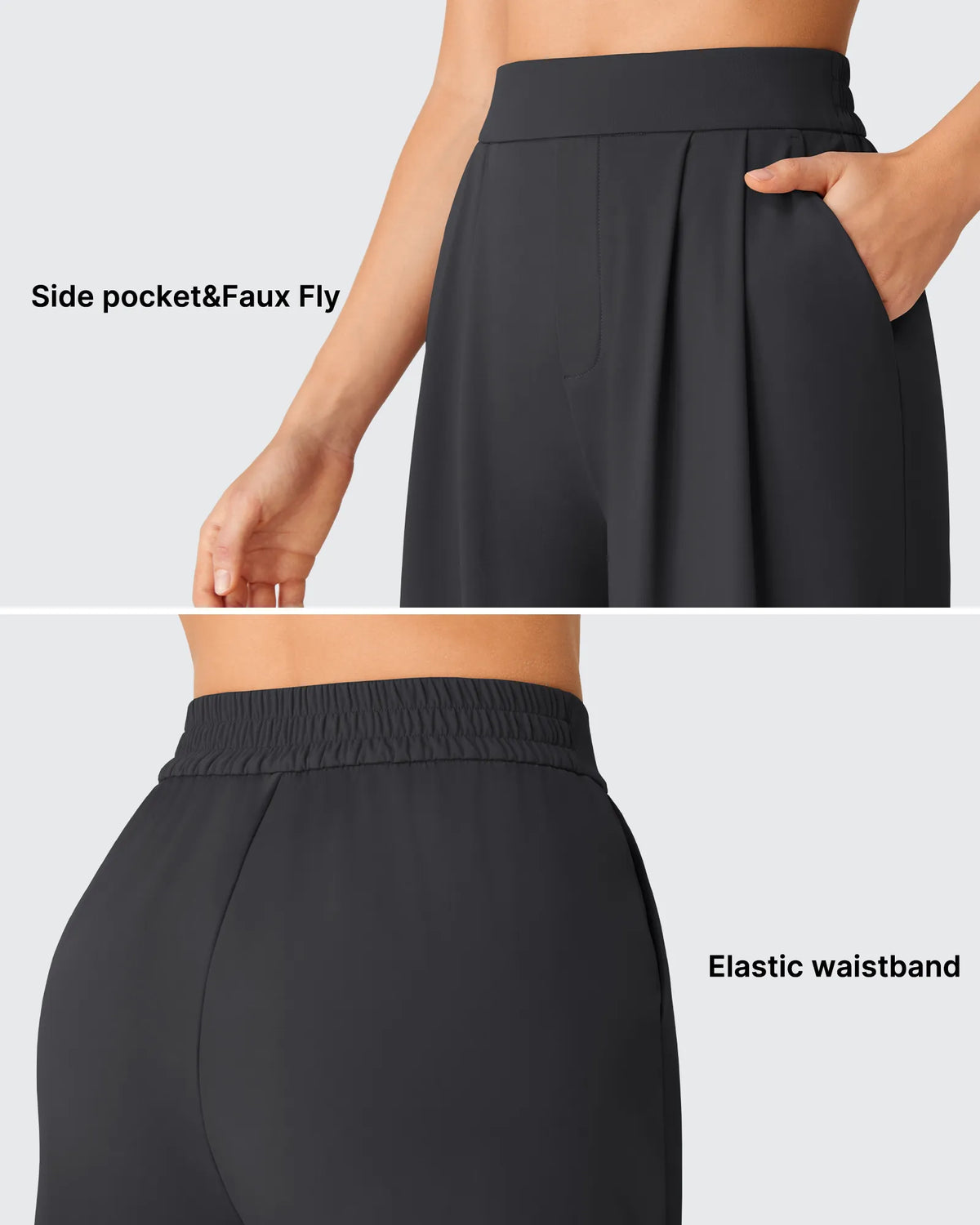 G4Free - ShiftReady Elastic Waist Wide Leg Capri Pants 18'' -GF26J897C007F-XS