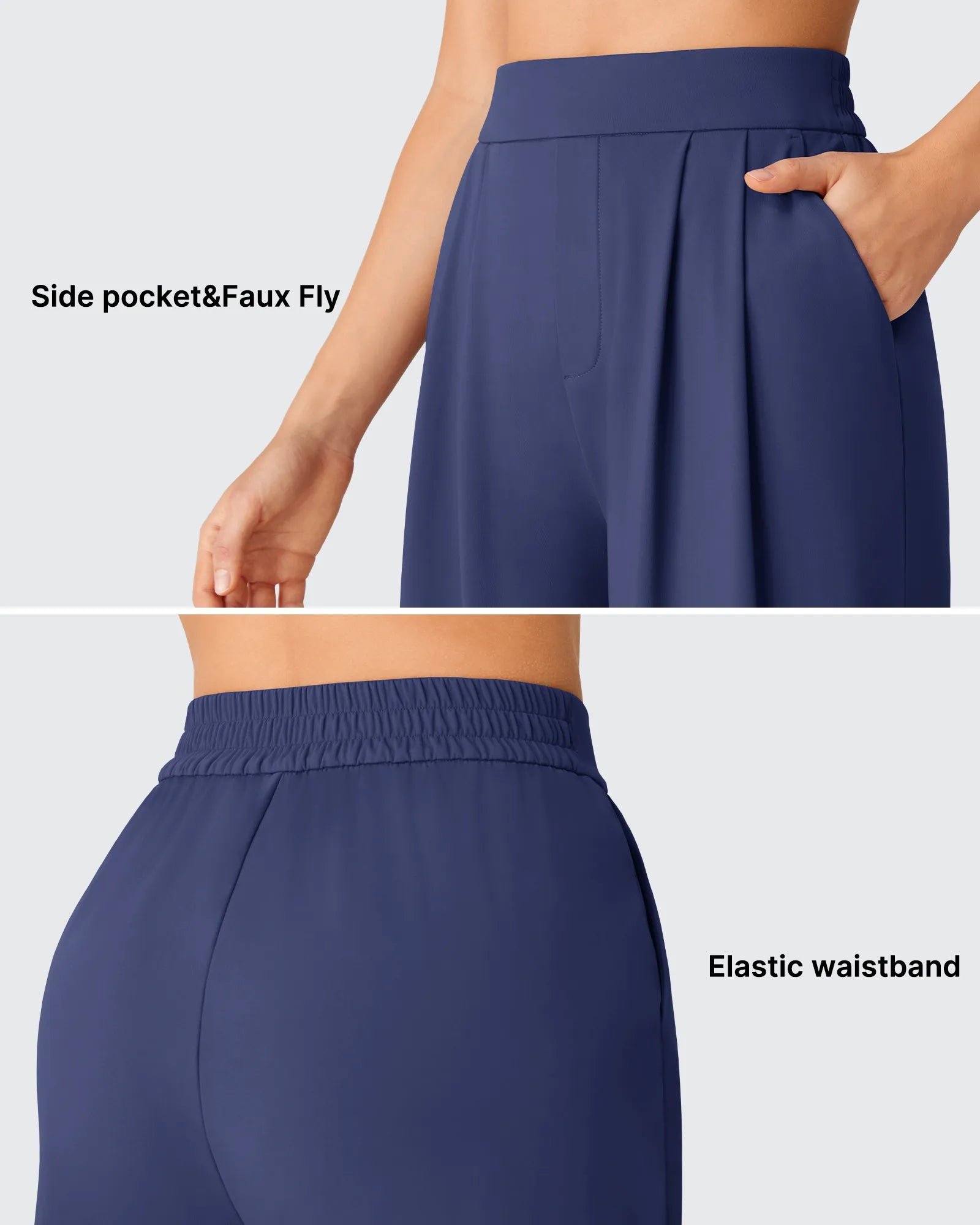 G4Free - ShiftReady Elastic Waist Wide Leg Capri Pants 18'' -GF26J897C007F-XS