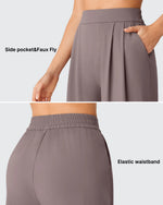 G4Free - ShiftReady Elastic Waist Wide Leg Capri Pants 18'' -GF26J897C007F-XS