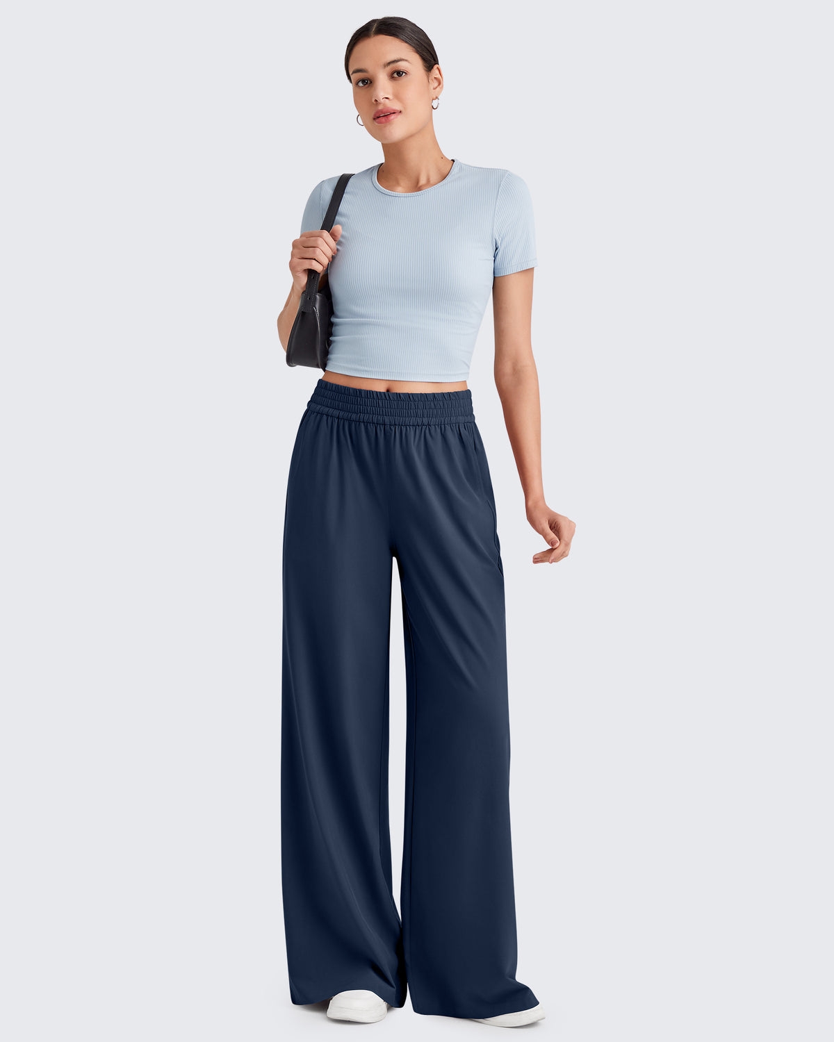 G4Free - ShiftReady Elastic Waistband Wide Leg Work Trousers -GF25J377AA-S