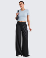 G4Free - ShiftReady Elastic Waistband Wide Leg Work Trousers -GF25J377AA-S