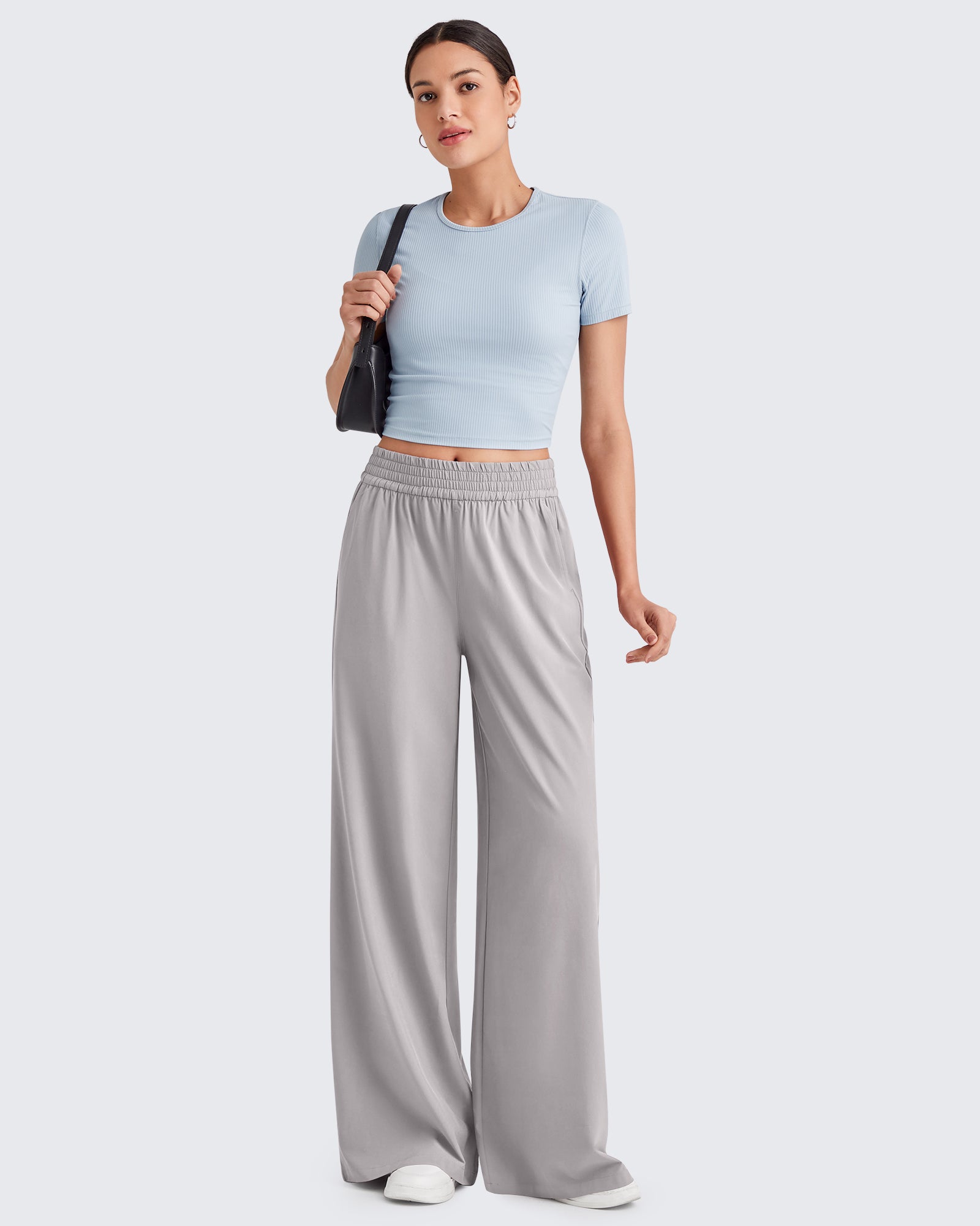 G4Free - ShiftReady Elastic Waistband Wide Leg Work Trousers -GF25J377AA-S