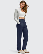 G4Free - ShiftReady Front Pleated Ankle Tapered High Waist Trousers -GF25D637AA-S