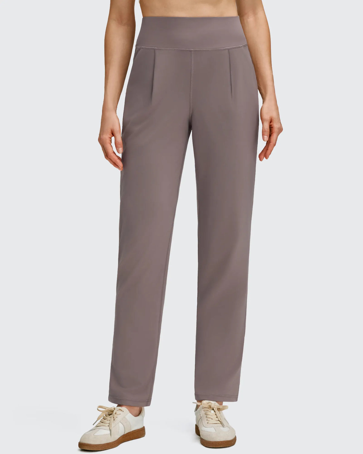 G4Free - ShiftReady Front Pleated Ankle Tapered High Waist Trousers -GF25D637AA-S
