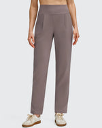 G4Free - ShiftReady Front Pleated Ankle Tapered High Waist Trousers -GF25D637AA-S