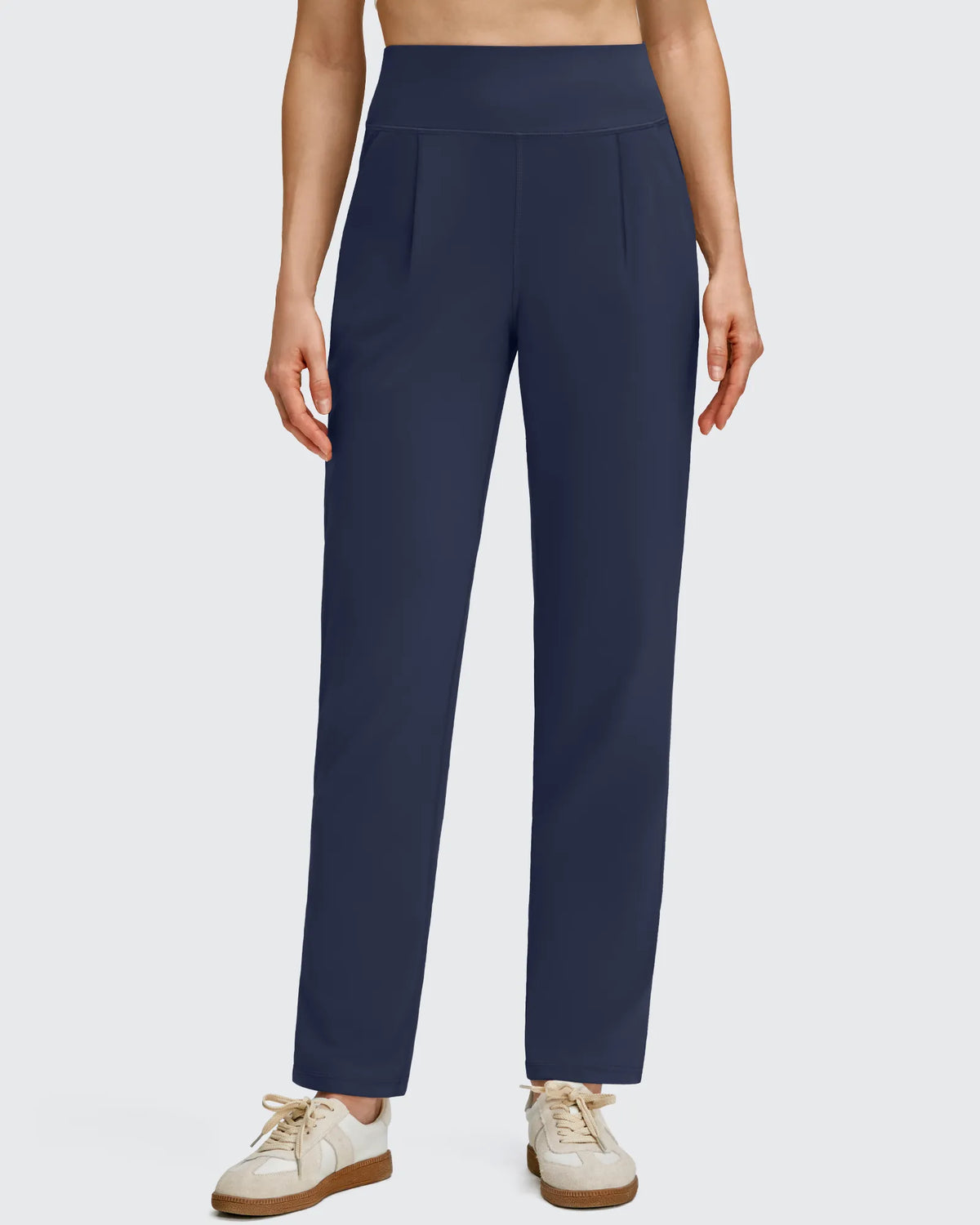 G4Free - ShiftReady Front Pleated Ankle Tapered High Waist Trousers -GF25D637AA-S