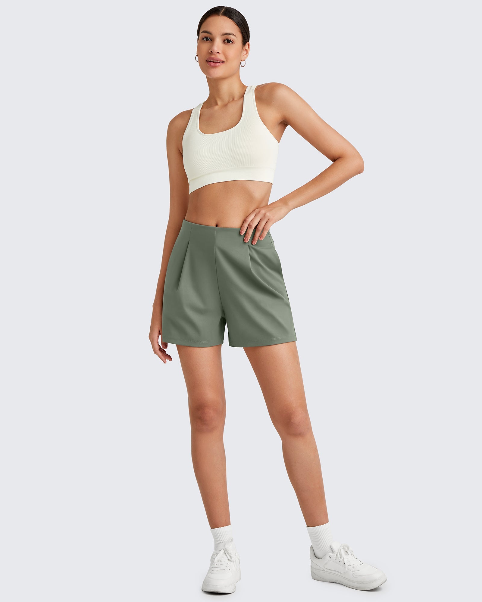 G4Free - ShiftReady High-Rise Pleated Work Shorts 5'' -GF25E395FA-S