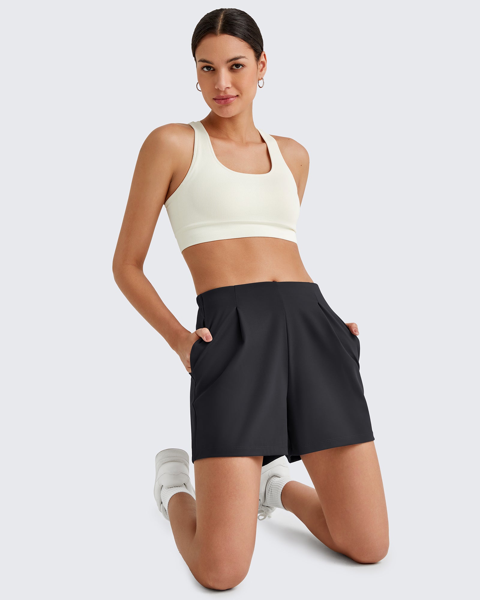 G4Free - ShiftReady High-Rise Pleated Work Shorts 5'' -GF25E395FA-S