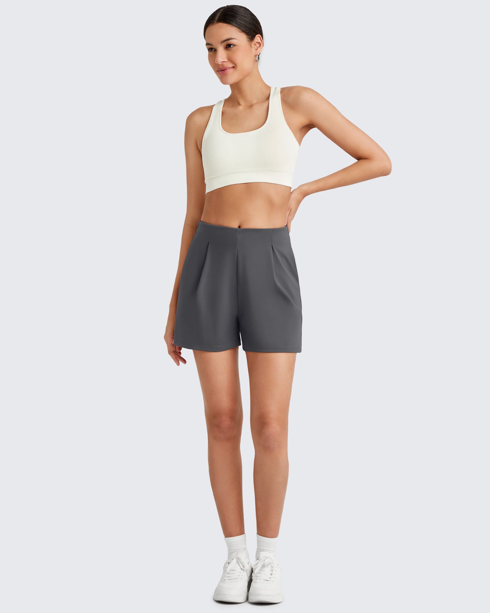 G4Free - ShiftReady High-Rise Pleated Work Shorts 5'' -GF25E395FA-S