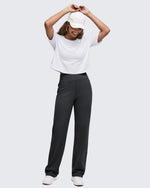 G4Free - ShiftReady High Waist Hidden Zipper Pockets Dress Pants -GF25D571AA-S