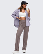 G4Free - ShiftReady High Waist Hidden Zipper Pockets Dress Pants -GF25D571AA-S