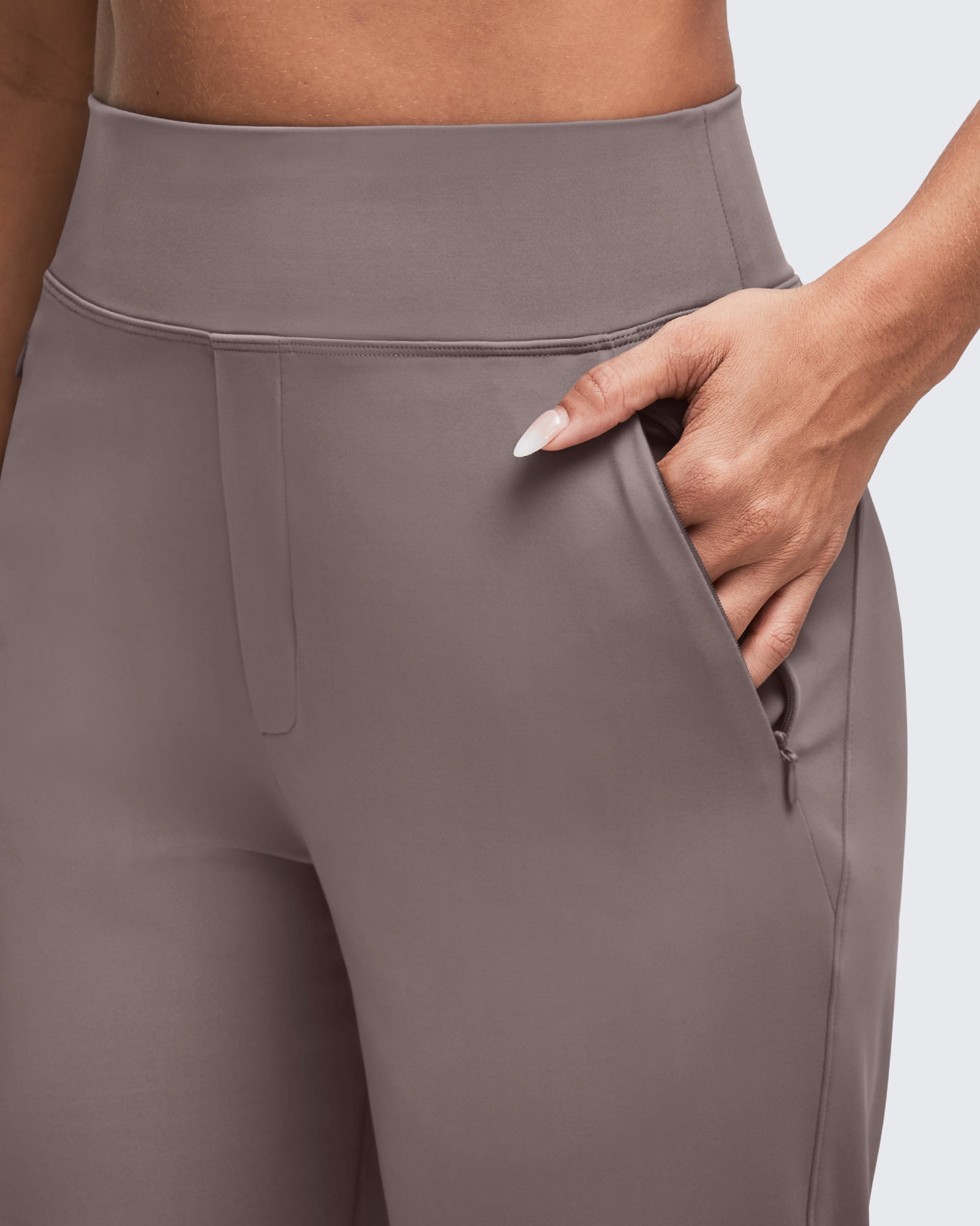 G4Free - ShiftReady High Waist Hidden Zipper Pockets Dress Pants -GF25D571AA-S