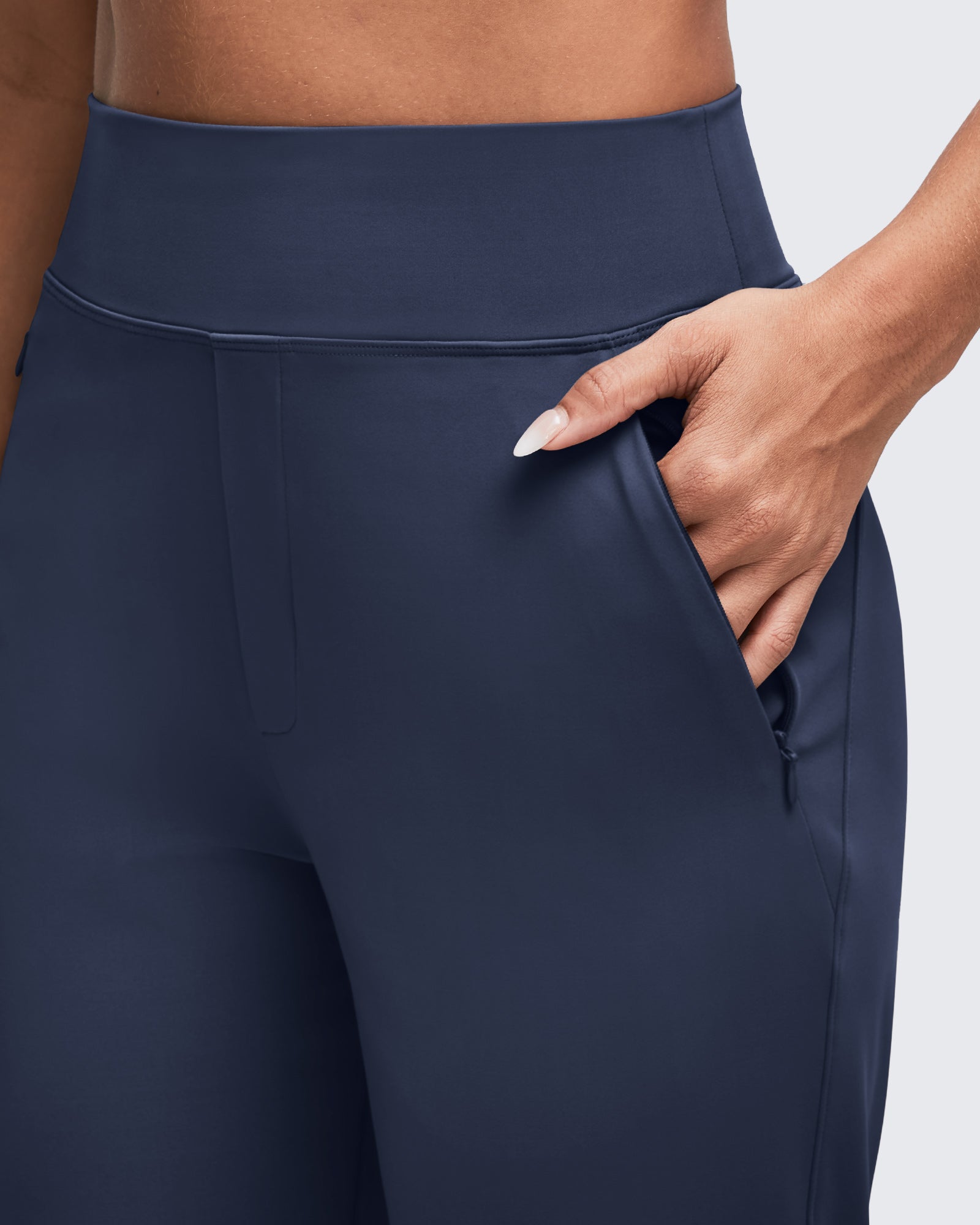 G4Free - ShiftReady High Waist Hidden Zipper Pockets Dress Pants -GF25D571AA-S