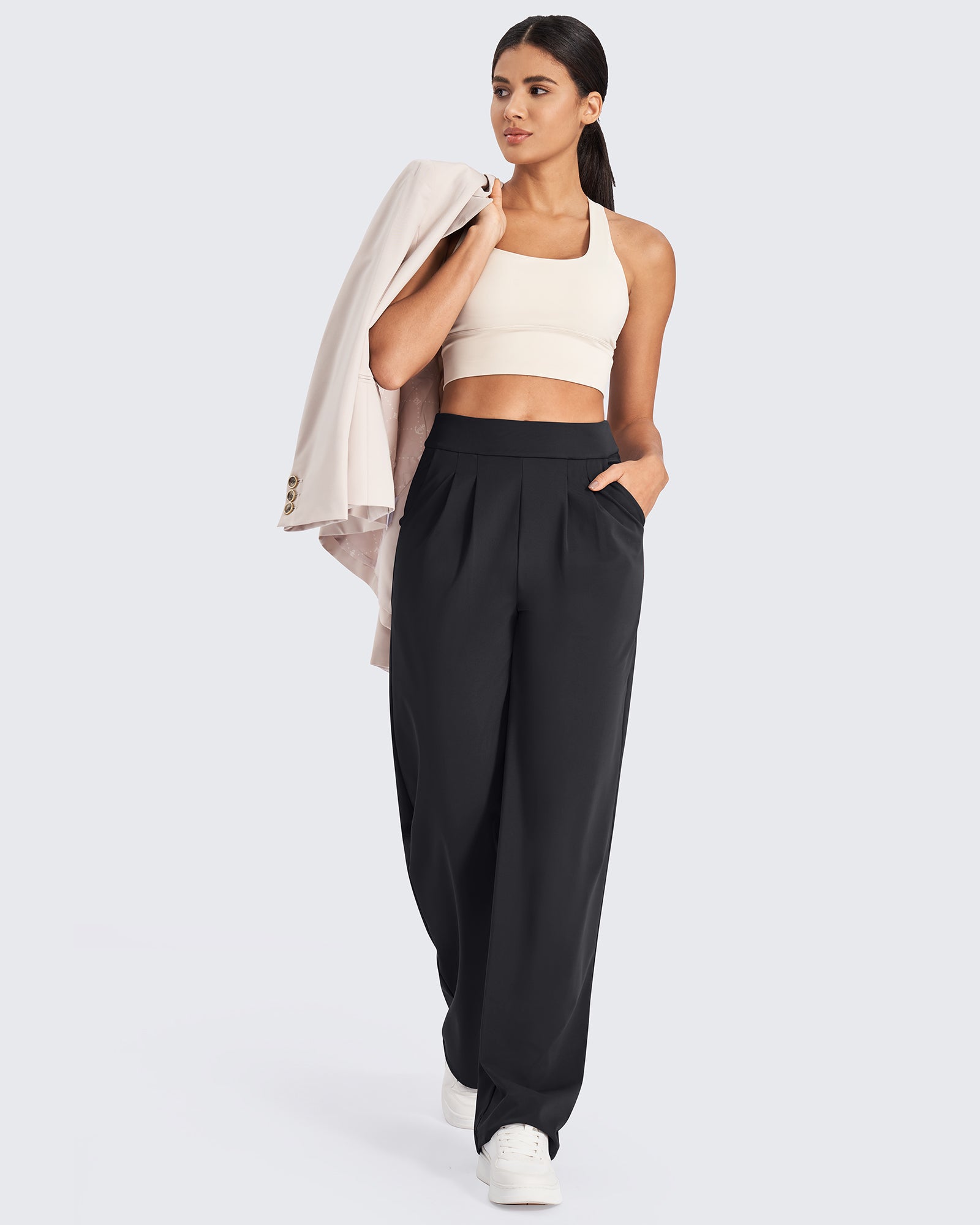 G4Free - ShiftReady High-Waist Work Wide Leg Pants -GF24J227AA-S