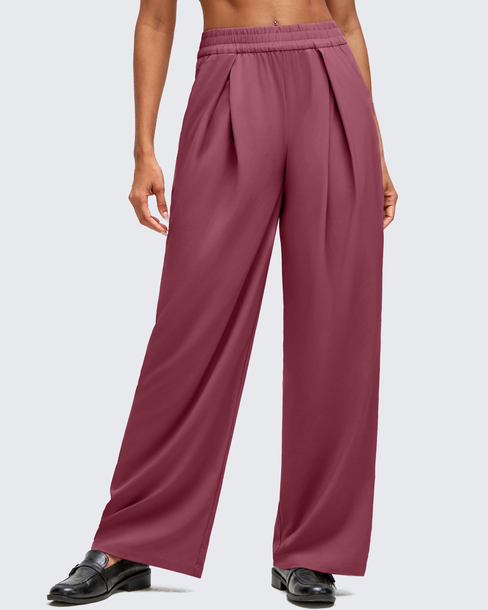 G4Free - ShiftReady Lightweight Front Pleat Wide Leg Pants -GF25J353CA-S